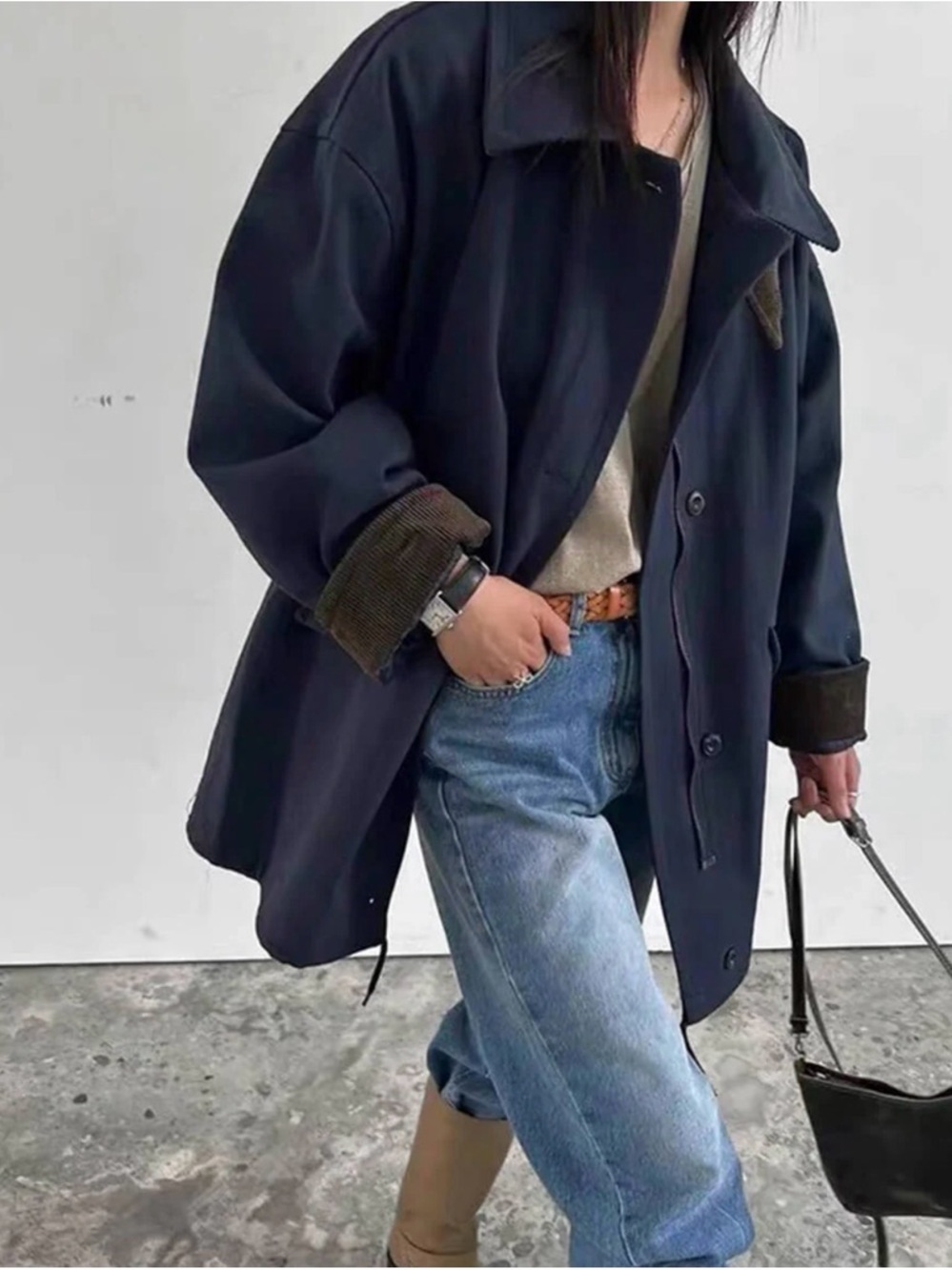 Pixie Market Navy Country Jacket